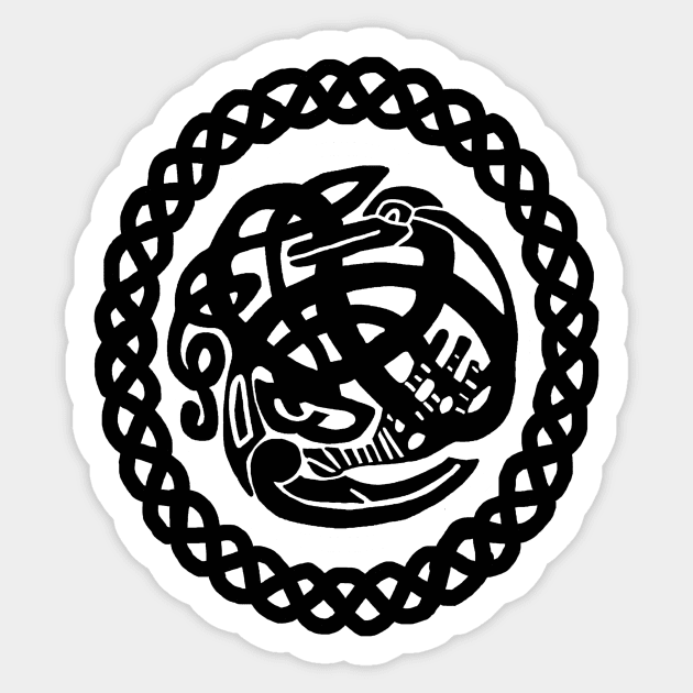 Celtic Knot Bird Sticker by imphavok